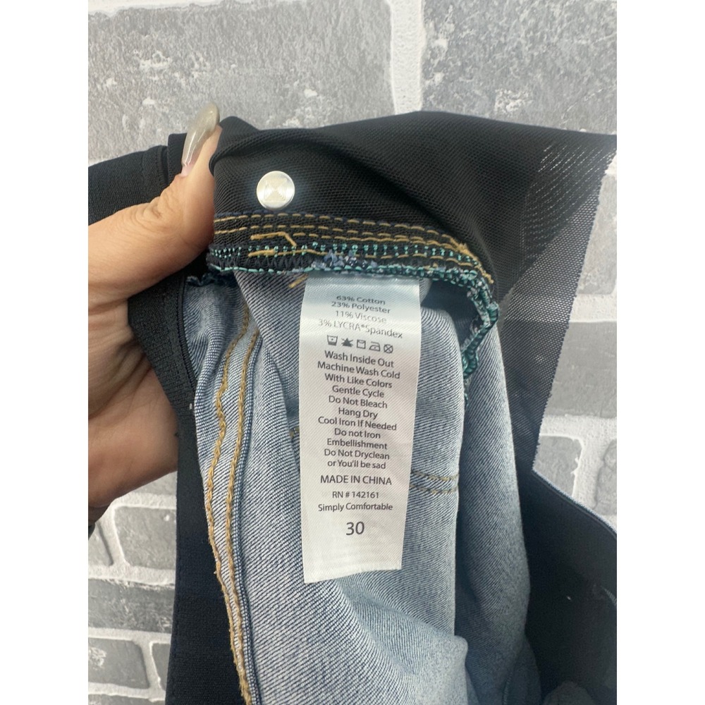 LuLaRoe Womens Blue High Rise Flare Jeans Size 30 Medium Wash Denim L-161367 - Picture 6 of 9